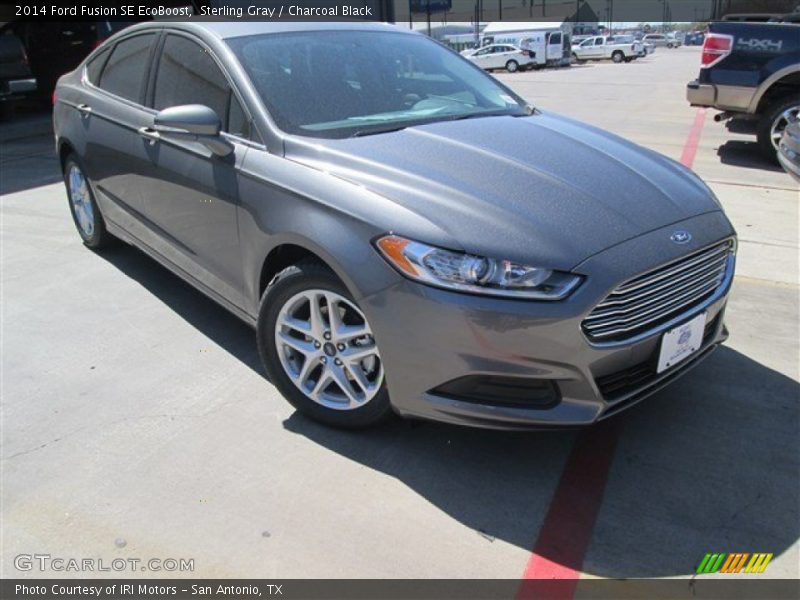 Sterling Gray / Charcoal Black 2014 Ford Fusion SE EcoBoost