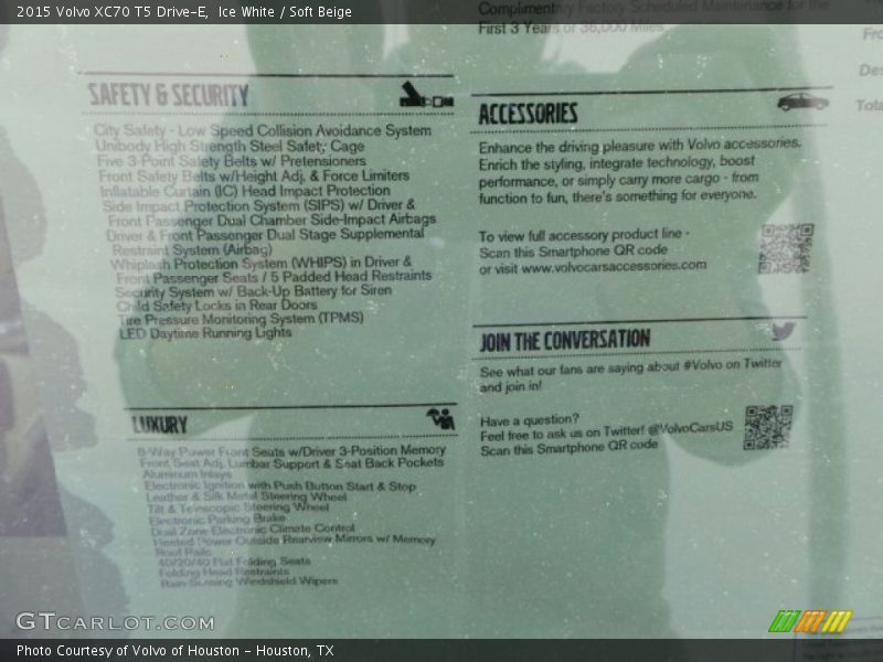 Ice White / Soft Beige 2015 Volvo XC70 T5 Drive-E