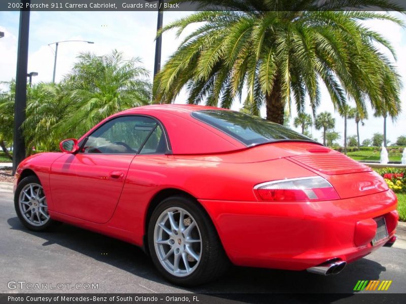 Guards Red / Black 2002 Porsche 911 Carrera Cabriolet