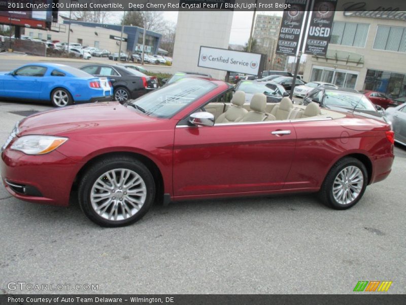 Deep Cherry Red Crystal Pearl / Black/Light Frost Beige 2011 Chrysler 200 Limited Convertible