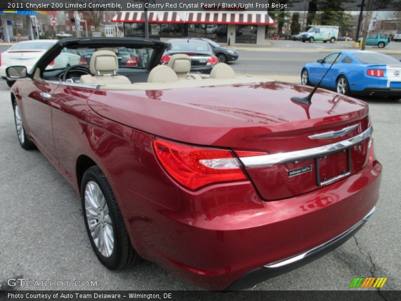 Deep Cherry Red Crystal Pearl / Black/Light Frost Beige 2011 Chrysler 200 Limited Convertible