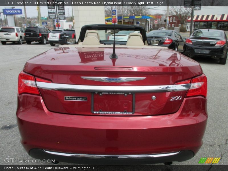 Deep Cherry Red Crystal Pearl / Black/Light Frost Beige 2011 Chrysler 200 Limited Convertible