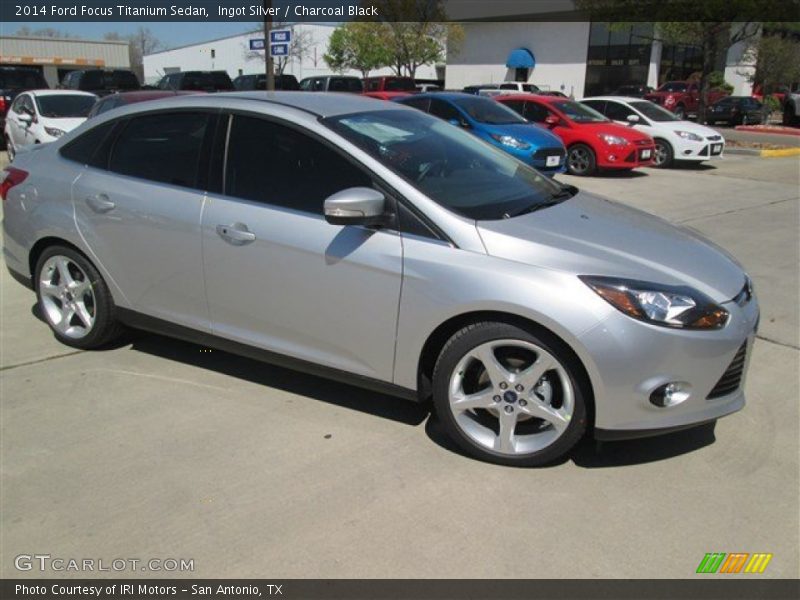 Ingot Silver / Charcoal Black 2014 Ford Focus Titanium Sedan
