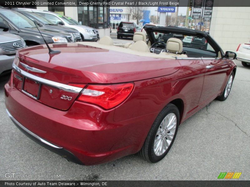 Deep Cherry Red Crystal Pearl / Black/Light Frost Beige 2011 Chrysler 200 Limited Convertible