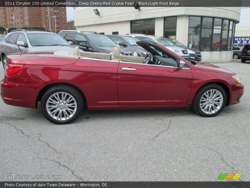 Deep Cherry Red Crystal Pearl / Black/Light Frost Beige 2011 Chrysler 200 Limited Convertible