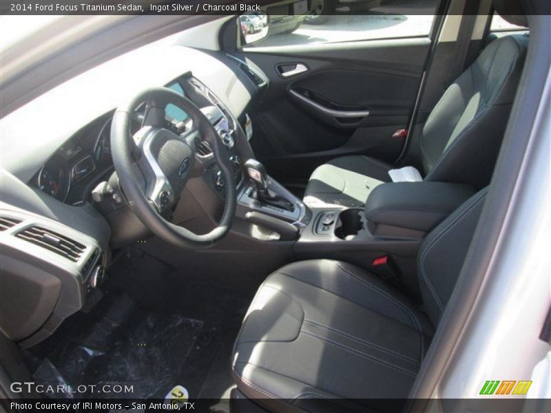 Ingot Silver / Charcoal Black 2014 Ford Focus Titanium Sedan