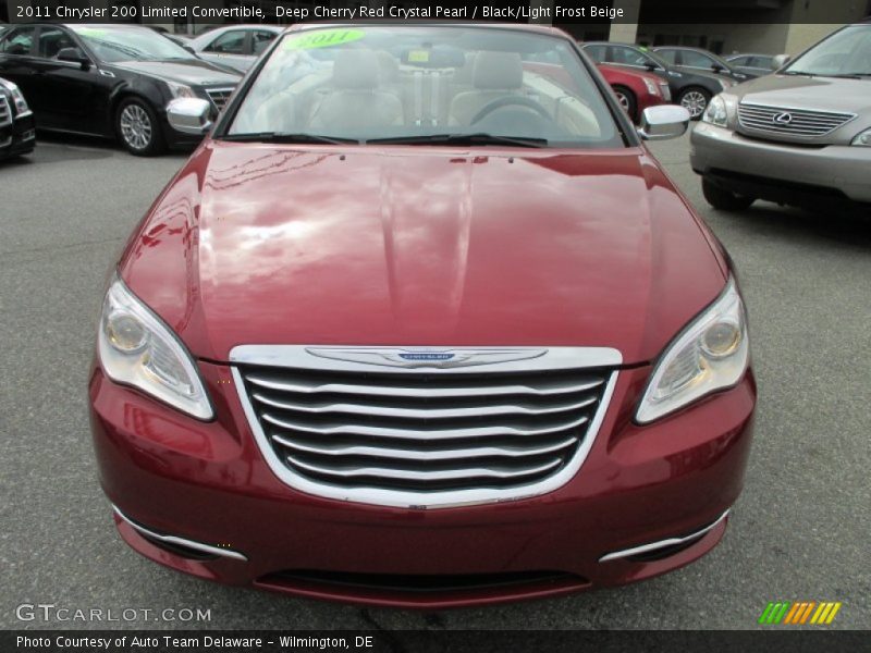 Deep Cherry Red Crystal Pearl / Black/Light Frost Beige 2011 Chrysler 200 Limited Convertible