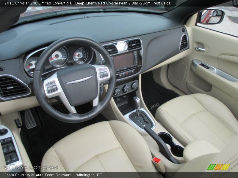 Deep Cherry Red Crystal Pearl / Black/Light Frost Beige 2011 Chrysler 200 Limited Convertible