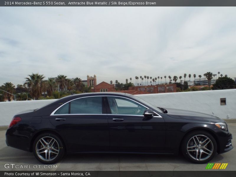Anthracite Blue Metallic / Silk Beige/Espresso Brown 2014 Mercedes-Benz S 550 Sedan