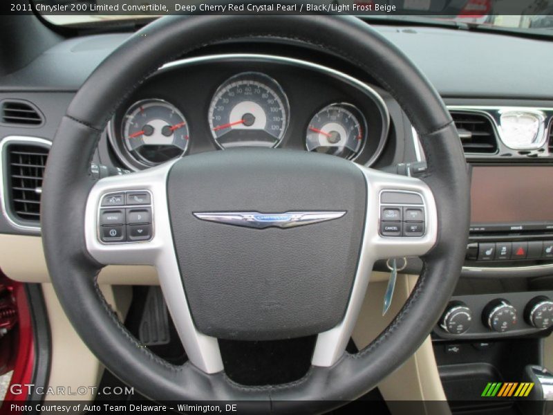 Deep Cherry Red Crystal Pearl / Black/Light Frost Beige 2011 Chrysler 200 Limited Convertible
