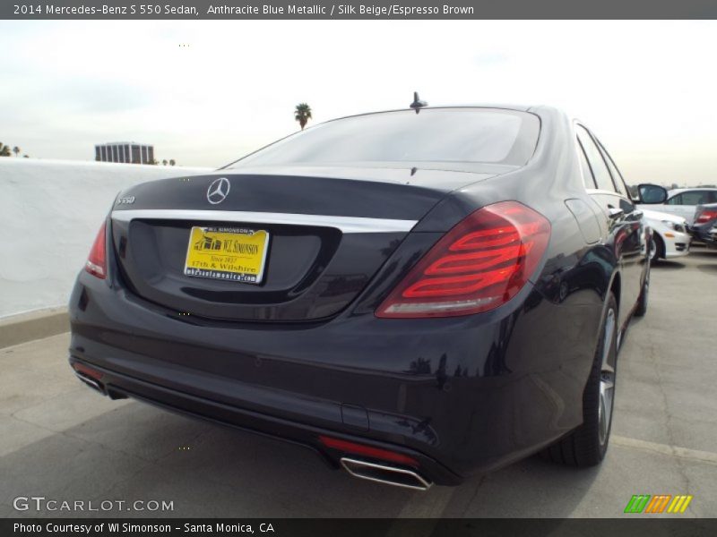 Anthracite Blue Metallic / Silk Beige/Espresso Brown 2014 Mercedes-Benz S 550 Sedan