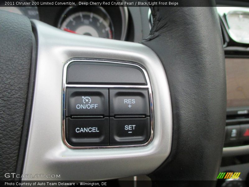 Deep Cherry Red Crystal Pearl / Black/Light Frost Beige 2011 Chrysler 200 Limited Convertible