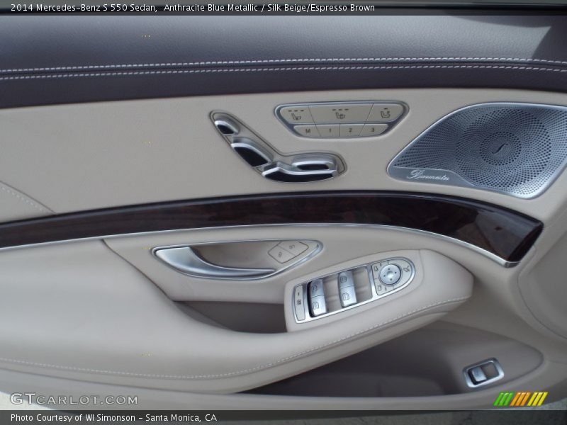 Anthracite Blue Metallic / Silk Beige/Espresso Brown 2014 Mercedes-Benz S 550 Sedan