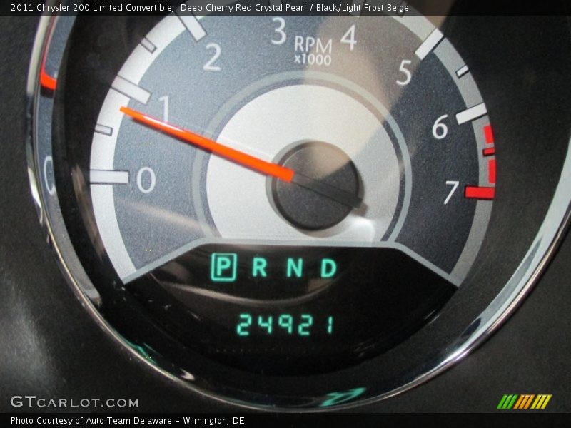 Deep Cherry Red Crystal Pearl / Black/Light Frost Beige 2011 Chrysler 200 Limited Convertible