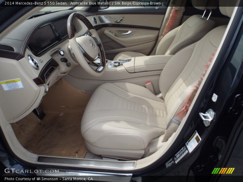 Anthracite Blue Metallic / Silk Beige/Espresso Brown 2014 Mercedes-Benz S 550 Sedan