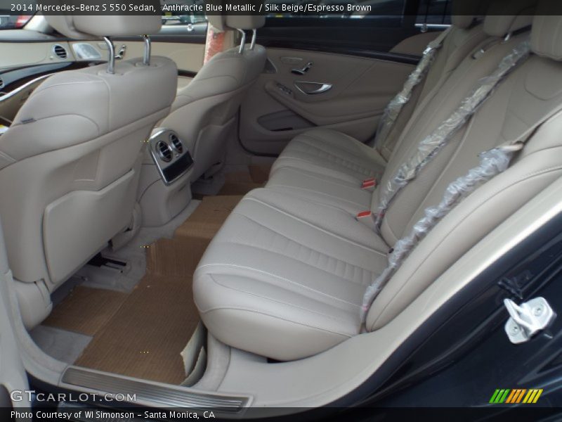 Anthracite Blue Metallic / Silk Beige/Espresso Brown 2014 Mercedes-Benz S 550 Sedan
