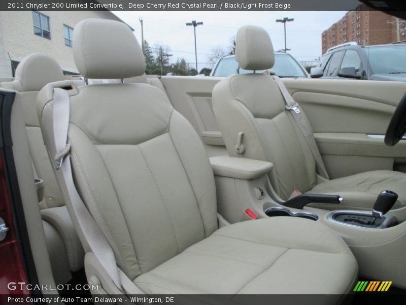 Deep Cherry Red Crystal Pearl / Black/Light Frost Beige 2011 Chrysler 200 Limited Convertible
