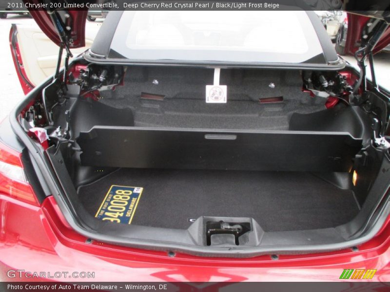 Deep Cherry Red Crystal Pearl / Black/Light Frost Beige 2011 Chrysler 200 Limited Convertible