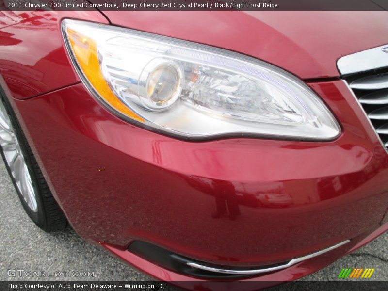 Deep Cherry Red Crystal Pearl / Black/Light Frost Beige 2011 Chrysler 200 Limited Convertible