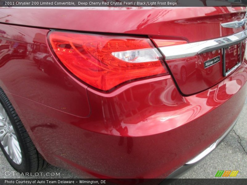 Deep Cherry Red Crystal Pearl / Black/Light Frost Beige 2011 Chrysler 200 Limited Convertible