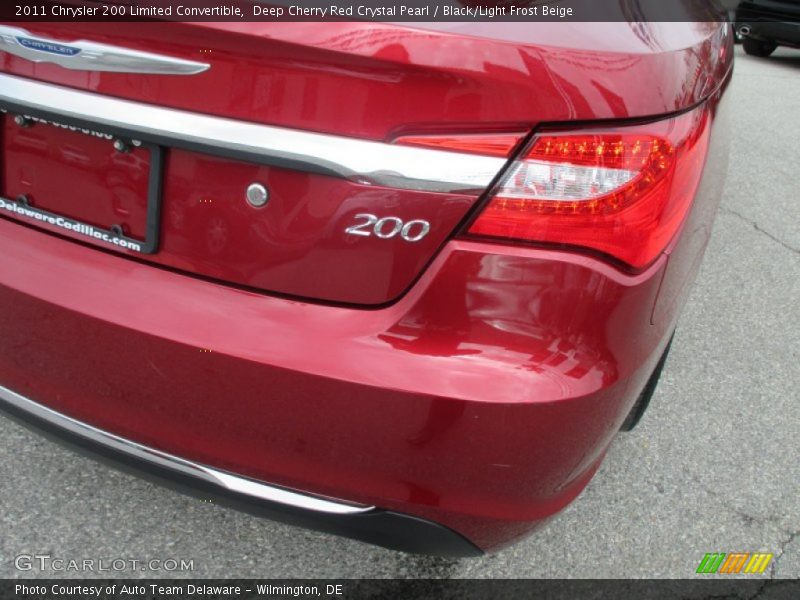 Deep Cherry Red Crystal Pearl / Black/Light Frost Beige 2011 Chrysler 200 Limited Convertible