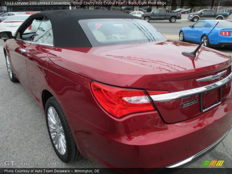 Deep Cherry Red Crystal Pearl / Black/Light Frost Beige 2011 Chrysler 200 Limited Convertible
