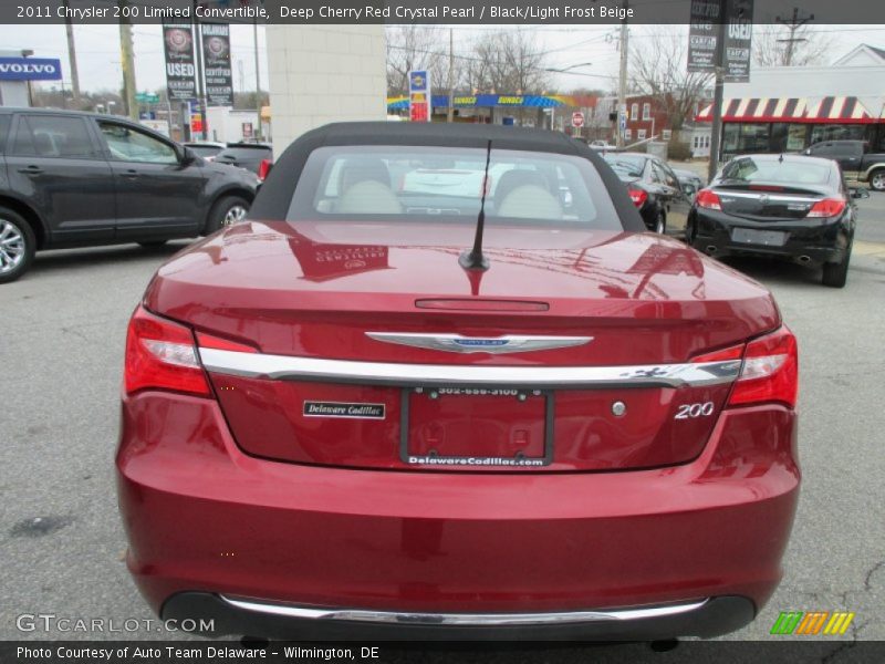 Deep Cherry Red Crystal Pearl / Black/Light Frost Beige 2011 Chrysler 200 Limited Convertible