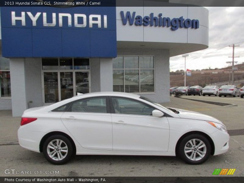 Shimmering White / Camel 2013 Hyundai Sonata GLS