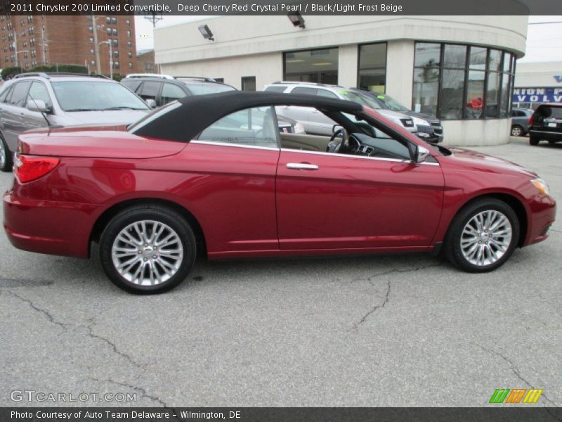 Deep Cherry Red Crystal Pearl / Black/Light Frost Beige 2011 Chrysler 200 Limited Convertible