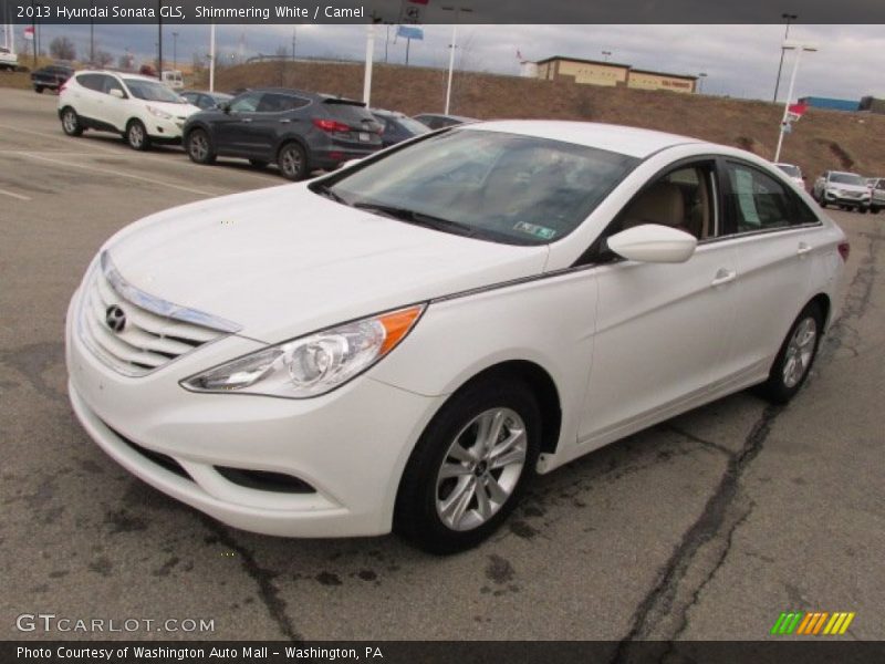 Shimmering White / Camel 2013 Hyundai Sonata GLS