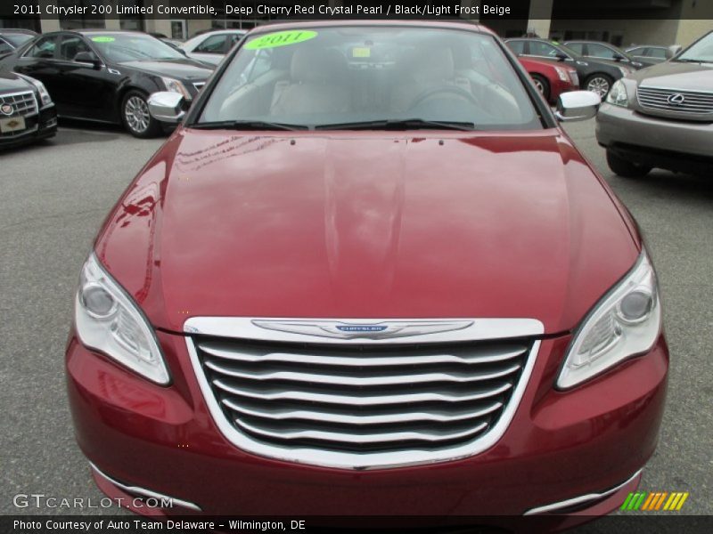 Deep Cherry Red Crystal Pearl / Black/Light Frost Beige 2011 Chrysler 200 Limited Convertible