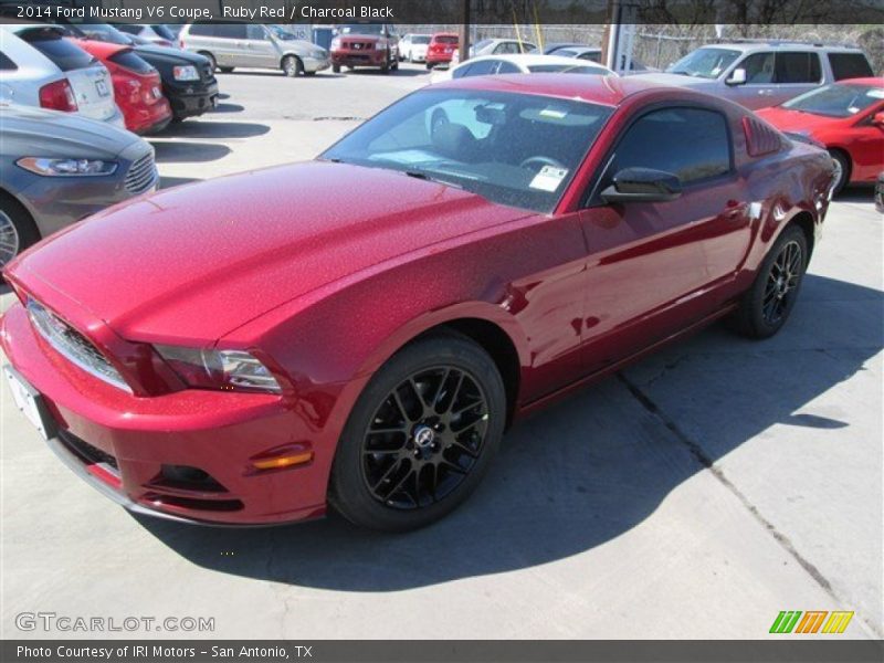 Ruby Red / Charcoal Black 2014 Ford Mustang V6 Coupe