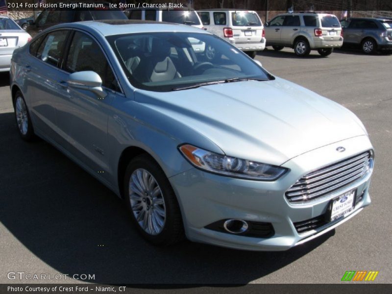 Ice Storm / Charcoal Black 2014 Ford Fusion Energi Titanium