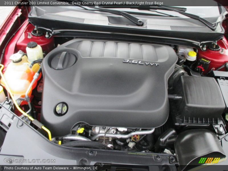 Deep Cherry Red Crystal Pearl / Black/Light Frost Beige 2011 Chrysler 200 Limited Convertible