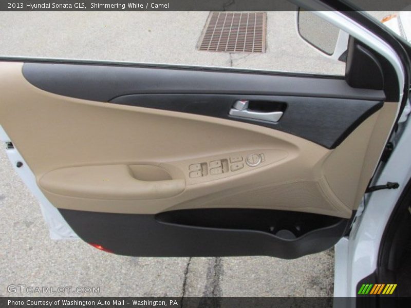 Shimmering White / Camel 2013 Hyundai Sonata GLS