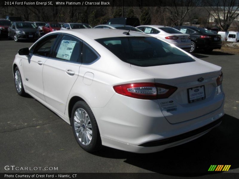 White Platinum / Charcoal Black 2014 Ford Fusion Energi SE