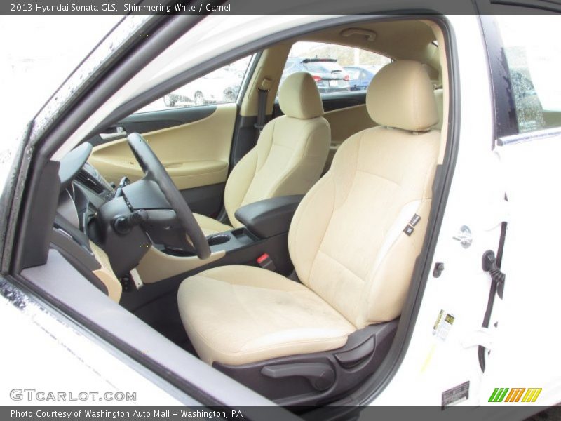 Shimmering White / Camel 2013 Hyundai Sonata GLS