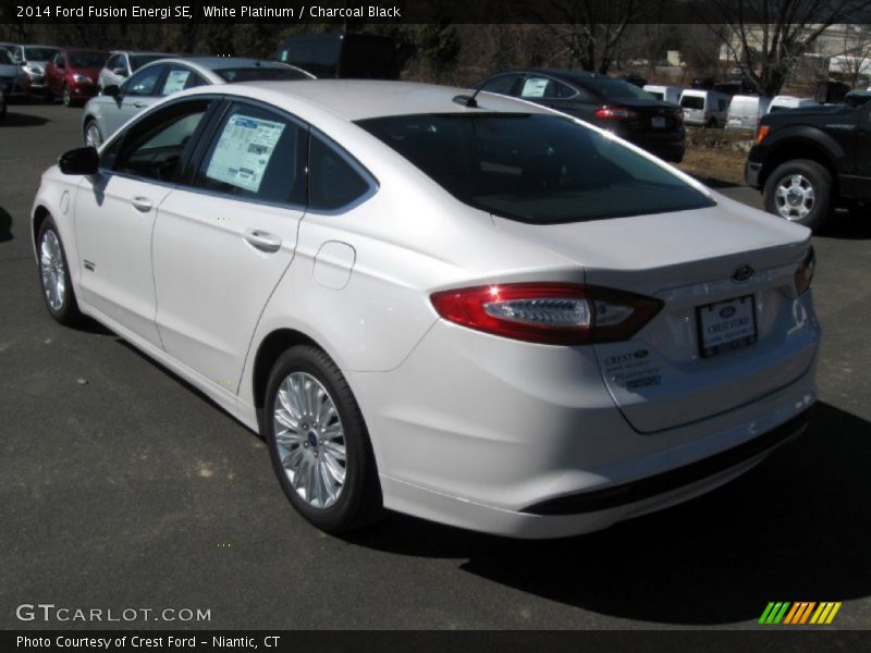 White Platinum / Charcoal Black 2014 Ford Fusion Energi SE