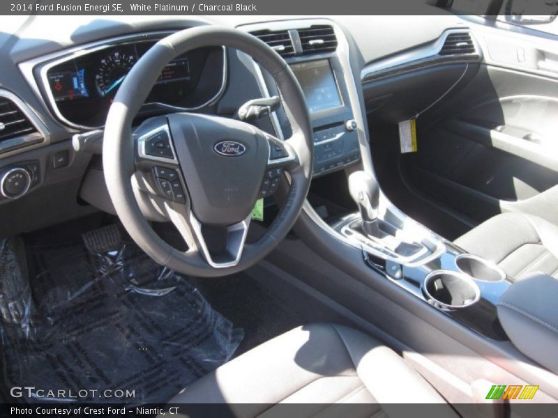 White Platinum / Charcoal Black 2014 Ford Fusion Energi SE