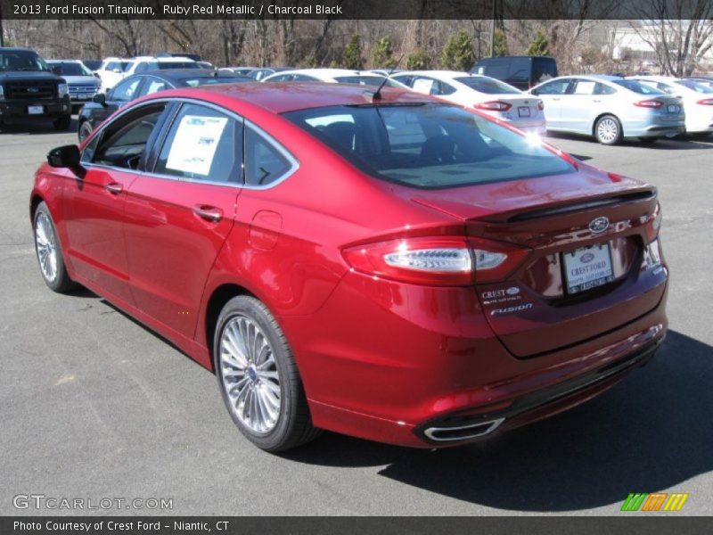 Ruby Red Metallic / Charcoal Black 2013 Ford Fusion Titanium