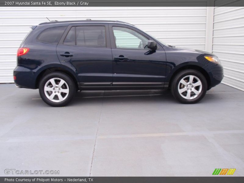 Ebony Black / Gray 2007 Hyundai Santa Fe SE