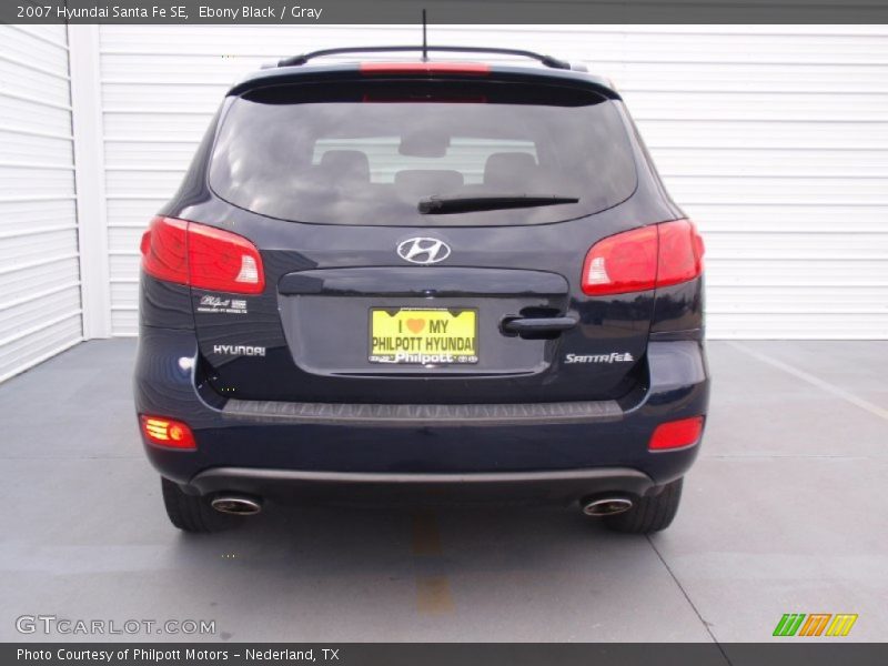 Ebony Black / Gray 2007 Hyundai Santa Fe SE