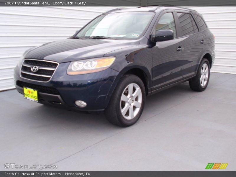 Ebony Black / Gray 2007 Hyundai Santa Fe SE