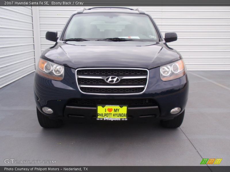 Ebony Black / Gray 2007 Hyundai Santa Fe SE