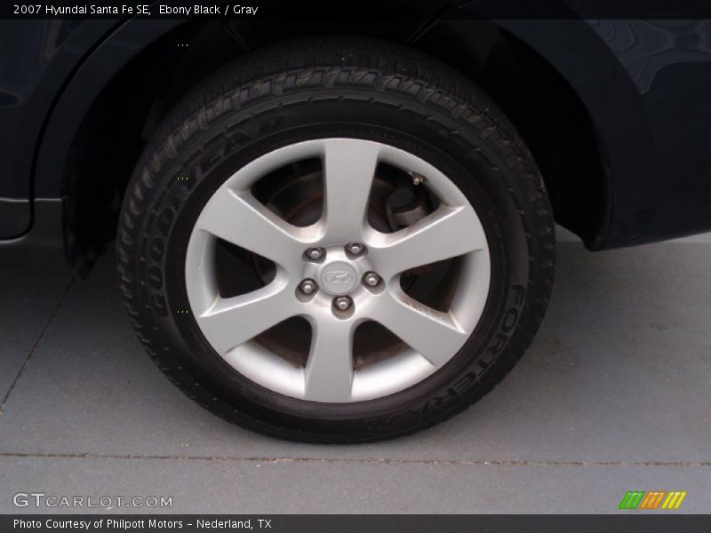 Ebony Black / Gray 2007 Hyundai Santa Fe SE