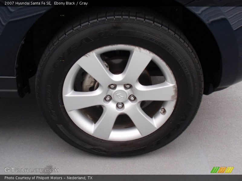 Ebony Black / Gray 2007 Hyundai Santa Fe SE