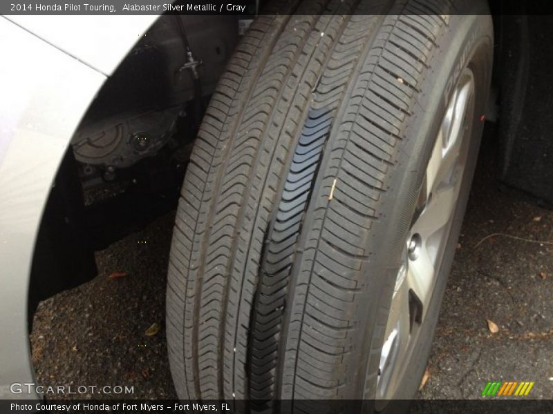 Alabaster Silver Metallic / Gray 2014 Honda Pilot Touring