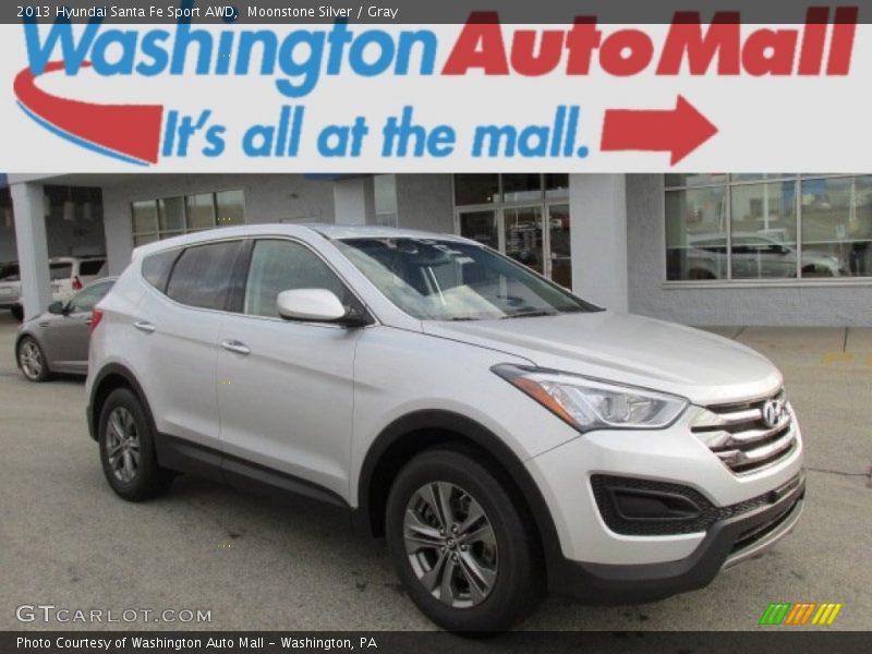 Moonstone Silver / Gray 2013 Hyundai Santa Fe Sport AWD