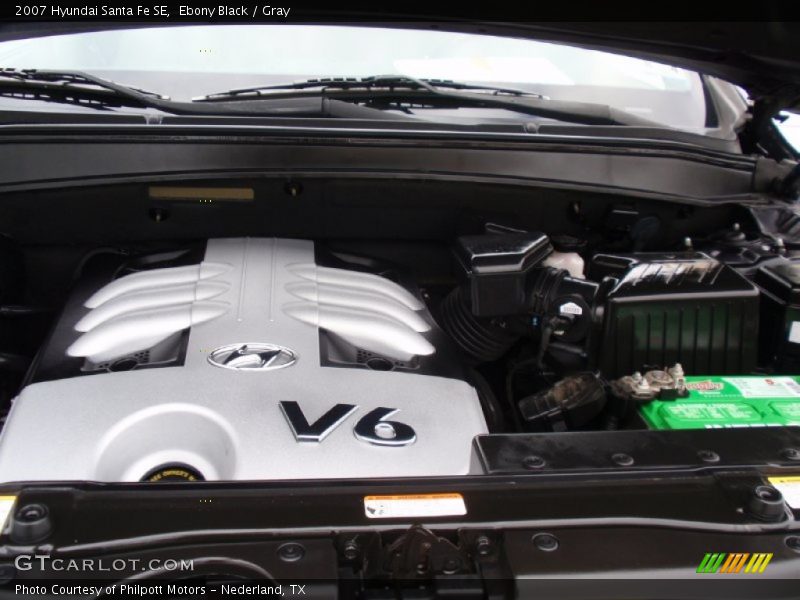 Ebony Black / Gray 2007 Hyundai Santa Fe SE