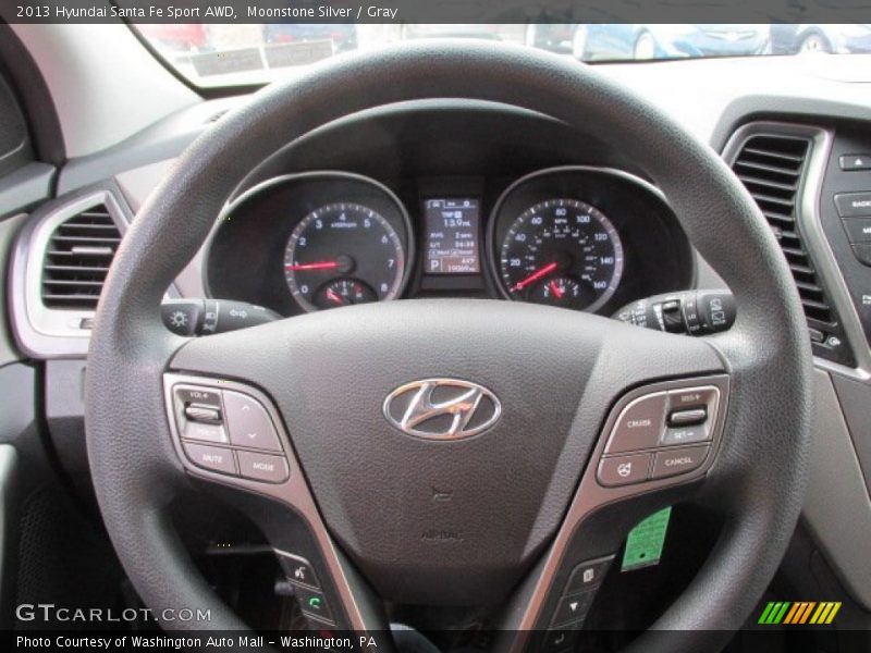 Moonstone Silver / Gray 2013 Hyundai Santa Fe Sport AWD